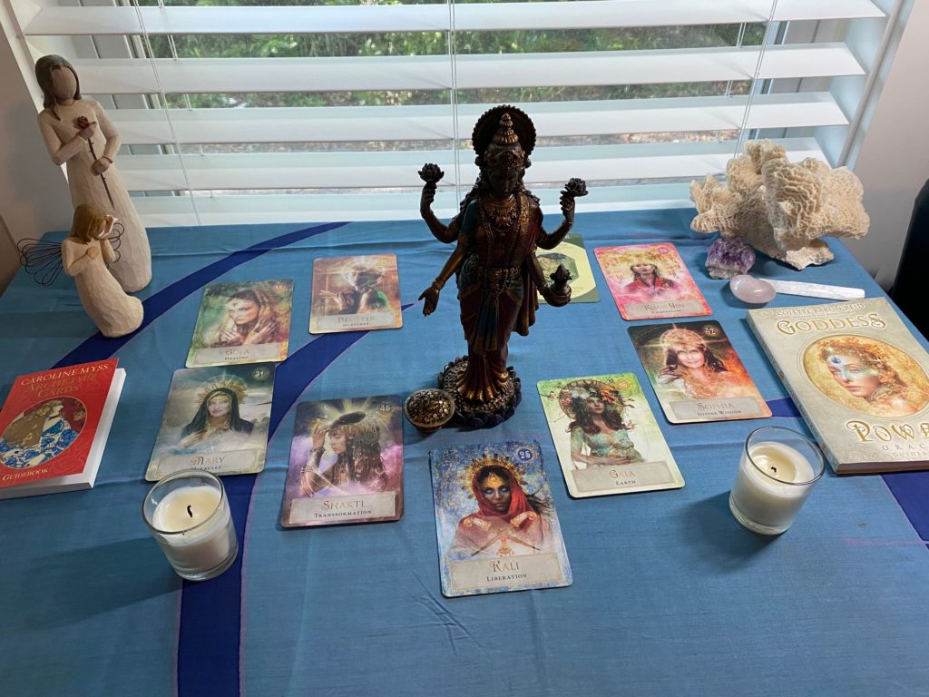 Altar to honor the divine feminine